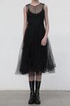 marc le bihan sleeveless gauze skirt black 2163 H17